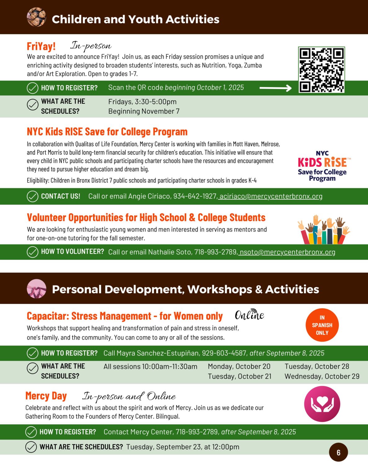 Fall 2025 Programs And Activities Mercy Center